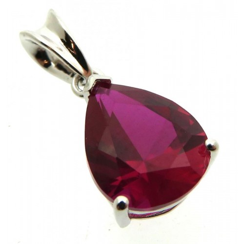 Siberian Ruby Quartz Sterling Silver Pendant 06